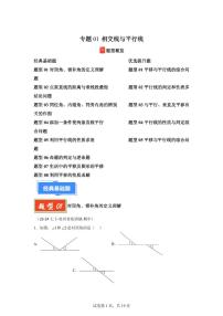 2024-2025学年 相交线与平行线（8大基础题5大提升题）七年级数学下册期中真题检测试题