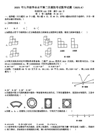 2025年济南历下区九年级下学期数学二模考试试题（含答案）