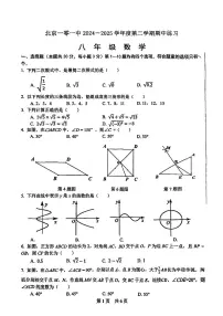 2025北京一零一中初二（下）期中真题数学试卷
