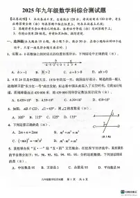 2025年广东省广州市番禺区中考一模数学试卷