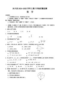 四川省乐山市沐川县2024-2025学年八年级上学期期末考试数学试卷(含答案)