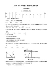 河南省驻马店市泌阳县2023-2024学年八年级下学期6月期末考试数学试卷(含答案)