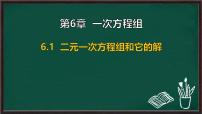 华东师大版（2024）七年级下册（2024）二元一次方程组和它的解备课ppt课件