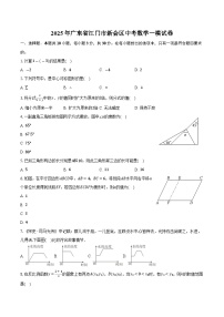 2025年广东省江门市新会区中考数学一模试卷(含答案)