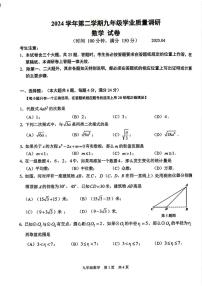 2025年上海市青浦区中考二模数学试题(图片版)