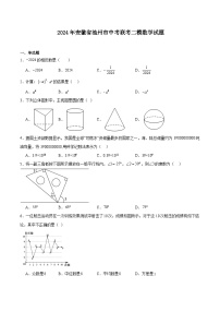 安徽省池州市2024届九年级下学期中考二模数学试卷(含解析)