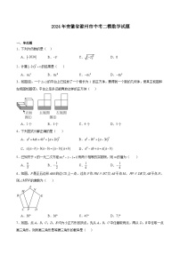 安徽省滁州市2024届九年级下学期二模数学试卷(含解析)