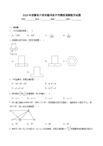 安徽省六安市霍邱县2024届九年级下学期中考模拟预测数学试卷(含解析)