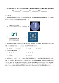 广东省深圳市31校2025届九年级下学期第一次模拟考试数学试卷(含解析)