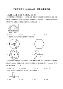 广东省珠海市2025届九年级下学期中考一模数学试卷(含答案)