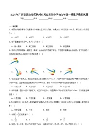 广西钦州市灵山县部分学校2024届九年级下学期中考一模数学试卷(含解析)