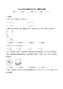 河北省衡水市2024届九年级下学期中考一模数学试卷(含解析)