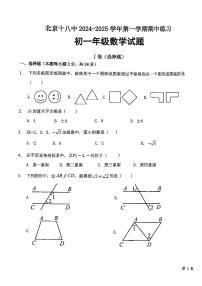 2025北京十八中初一（下）期中数学试卷（无答案）