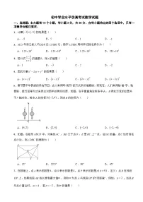 2025年浙江省初中学业水平仿真考试数学试题附答案