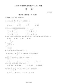 2025北京回民学校初一（下）期中数学（教师版）试卷