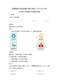 新疆维吾尔自治区喀什地区巴楚县2023-2024学年八年级下学期期中考试数学试卷（解析版）