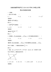 河南省南阳市镇平县2024-2025学年八年级上学期期末考试数学试卷（解析版）