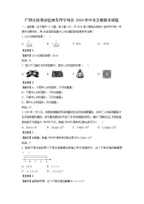 广西壮族自治区崇左市宁明县2024年中考三模数学试卷（解析版）