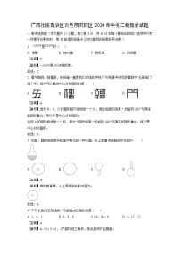 广西壮族自治区百色市田阳区2024年中考二模数学试卷（解析版）