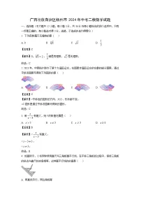 广西壮族自治区梧州市2024年中考二模数学试卷（解析版）