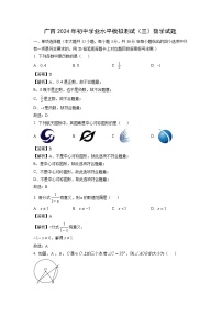 广西2024年初中学业水平模拟测试（三）数学试卷（解析版）