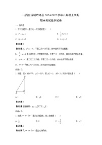 山西省运城市绛县2024-2025学年八年级上学期期末考试数学试卷（解析版）