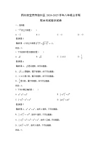 四川省宜宾市叙州区2024-2025学年八年级上学期期末考试数学试卷（解析版）
