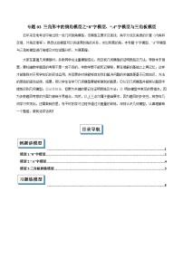 03 三角形中的倒角模型之“8”字模型、“A”字模型与三角板模型-2025年中考数学几何模型归纳训练试题含答案