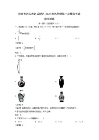 陕西省西安市西咸新区2025年九年级第一次模拟考试数学试卷（解析版）