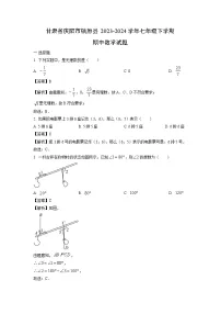甘肃省庆阳市镇原县2023-2024学年七年级下学期期中数学试卷（解析版）