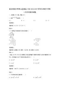 浙江省杭州市萧山区城区八校2024-2025学年九年级下学期3月月考数学试卷（解析版）