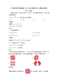广东省佛山市南海区2025年九年级中考一模数学试卷（解析版）