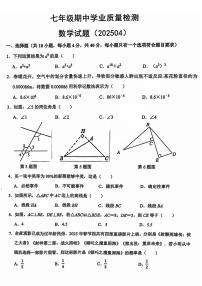 济南实验初级中学2024-2025学七下期中数学试题及其答案