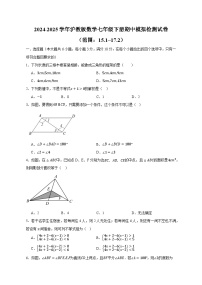 2024-2025学年沪教版数学七年级下册期中模拟检测试卷（附答案）