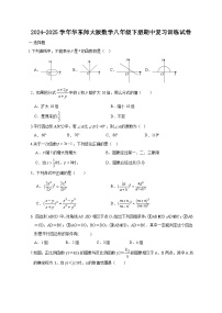 2024-2025学年华东师大版数学八年级下册期中复习训练试卷（附答案）