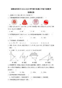 湖南省祁阳市2024-2025学年期中检测八年级下册数学检测试卷（附答案）