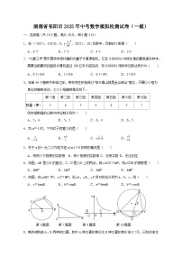 湖南省祁阳市2025年中考数学模拟检测试卷1（一模）附答案