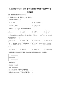 辽宁省沈阳市2024-2025学年七年级下学期第一次数学月考检测试卷（附答案）