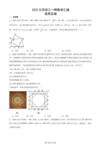 2025北京初三一模[中考模拟]数学汇编：选择压轴