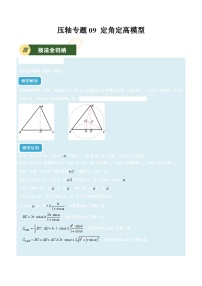 备战2025年中考数学压轴专项(江苏专用)压轴专题09定角定高模型(学生版+解析)练习