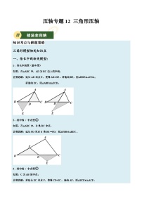 备战2025年中考数学压轴专项(江苏专用)压轴专题12三角形压轴(学生版+解析)练习