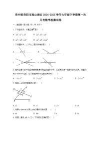 贵州省贵阳市观山湖区2024-2025学年七年级下学期第一次月考数学检测试卷（含答案）