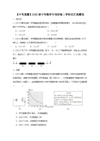 【中考真题】2025届中考数学专项训练1学科交汇类题型（含答案）