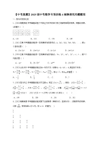 【中考真题】2025届中考数学专项训练4规律探究问题题型（含答案）