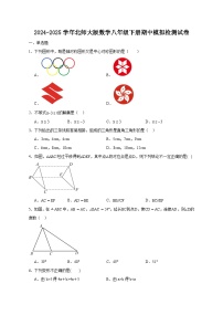 2024-2025学年北师大版数学八年级下册期中模拟检测试卷（含答案）