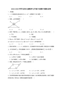2024-2025学年北师大版数学七年级下册期中模拟试卷（含答案）