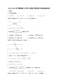 2024-2025学年冀教版七年级下册期中数学提升训练检测试卷（含答案）