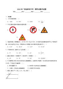 广西桂林市2024届九年级下学期中考第一次适应性训练数学试卷(含解析)