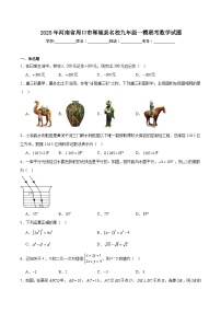 河南省周口市郸城县名校联考2025届九年级下学期中考一模数学试卷(含解析)