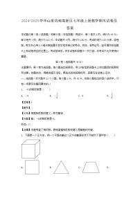 2024-2025学年山东济南高新区七年级上册数学期末试卷及答案